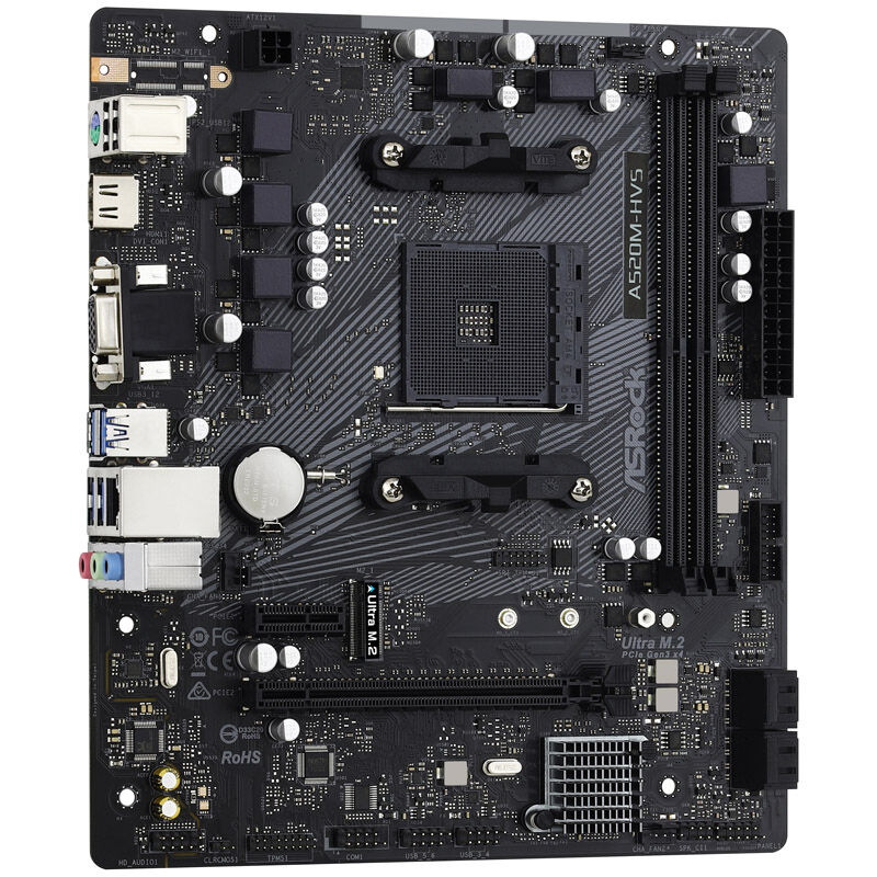 ASRock A520M-HVS, AMD A520 Mainboard - Socket AM4