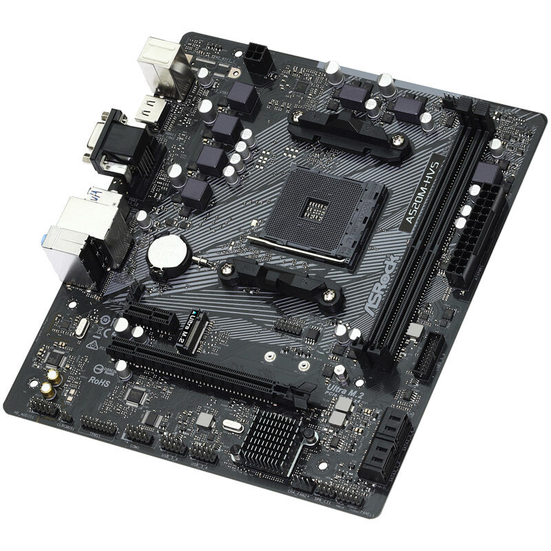 ASRock A520M-HVS, AMD A520 Mainboard - Socket AM4