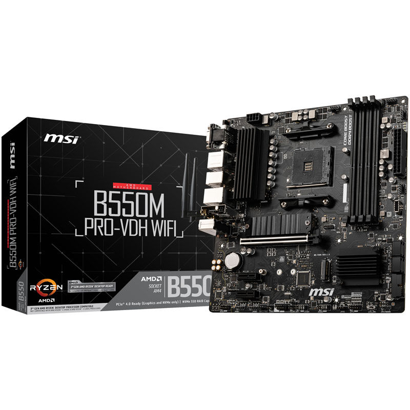 MSI B550M Pro-VDH WiFi, AMD B550 motherboard - socket AM4 : image 1