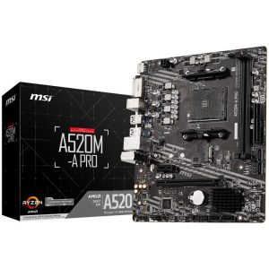 MSI A520M-A Pro, AMD A520 Mainboard - Socket AM4