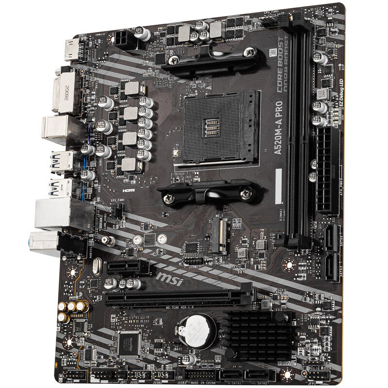 MSI A520M-A Pro, AMD A520 Mainboard - Socket AM4