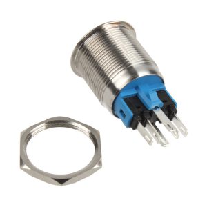 DimasTech vandalism switches / buttons 22mm - Silver Line - white