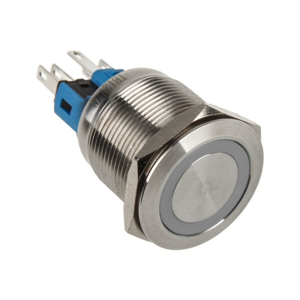 DimasTech vandalism switches / buttons 22mm – Silver Line – white