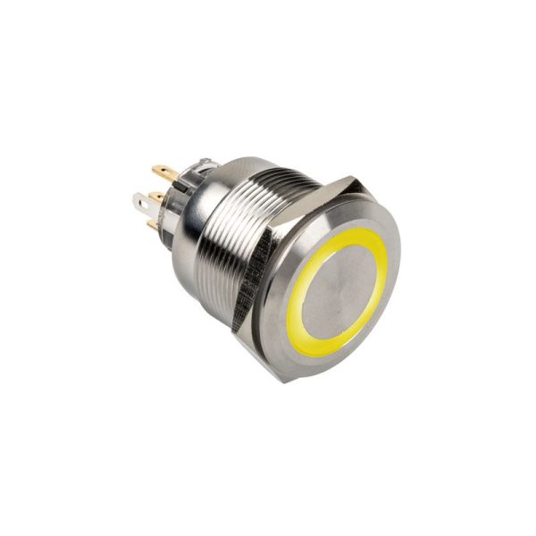 DimasTech Vandalism Switch / Button 25mm, Silverline Ring – RGB
