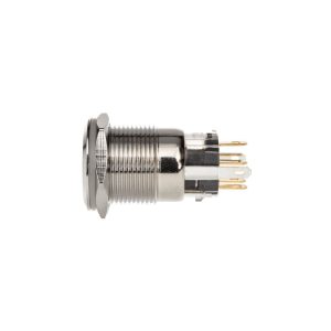 DimasTech Vandalism switch / push button 19mm, Silverline Dot - RGB