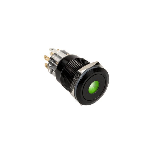 DimasTech Vandalism switch / push button 19mm, Blackline Dot – RGB