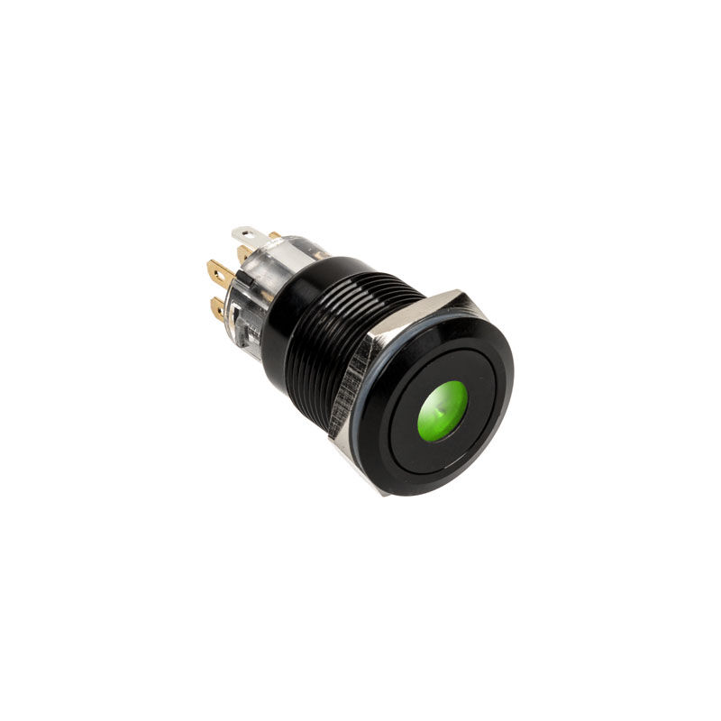 DimasTech Vandalism switch / push button 19mm, Blackline Dot - RGB