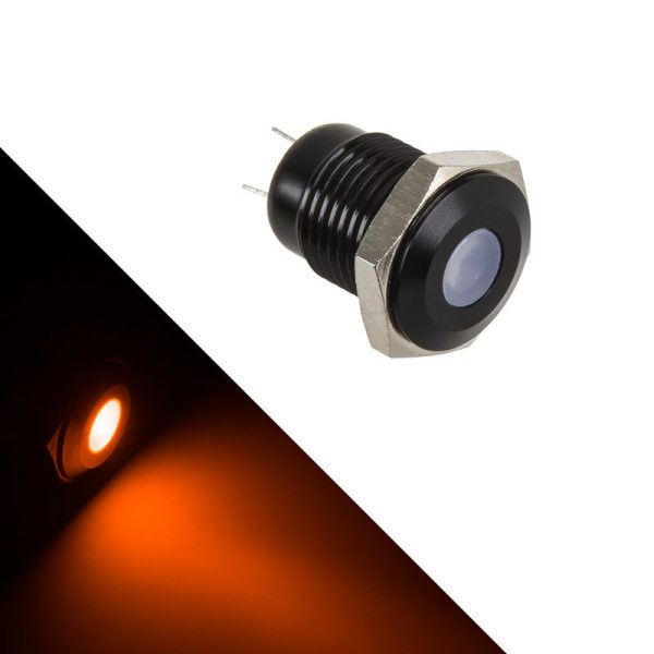 Lamptron vandalism-backed LED – orange, black version