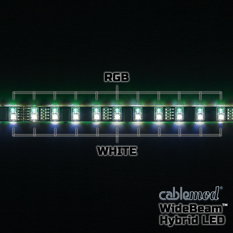 CableMod WideBeam Hybrid LED Kit 30cm - RGB / W : image 4