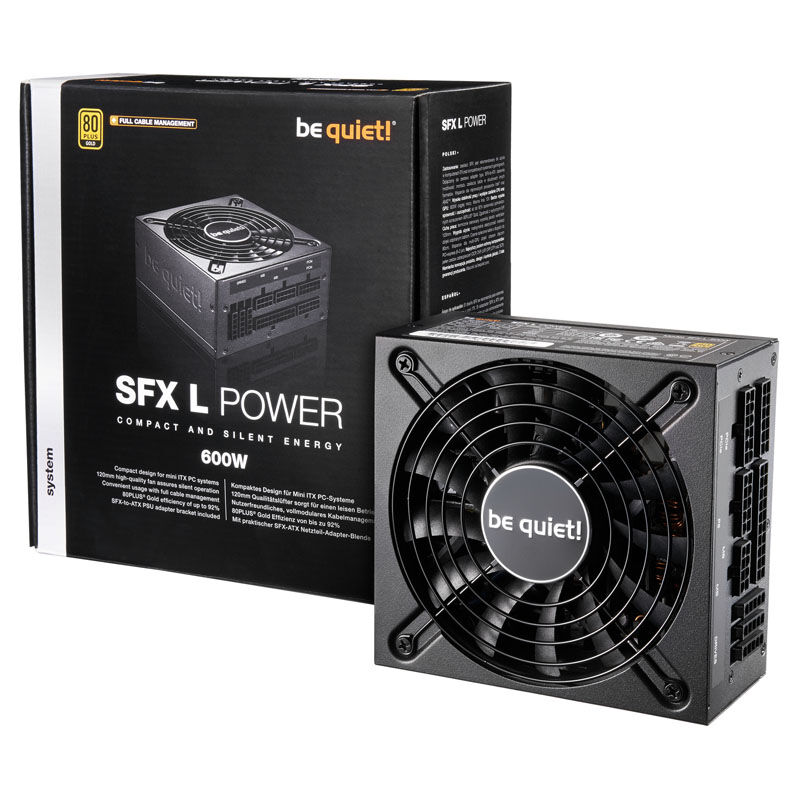 be quiet SFX-L Power 80 Plus Gold Power supply, modular - 600 Watt