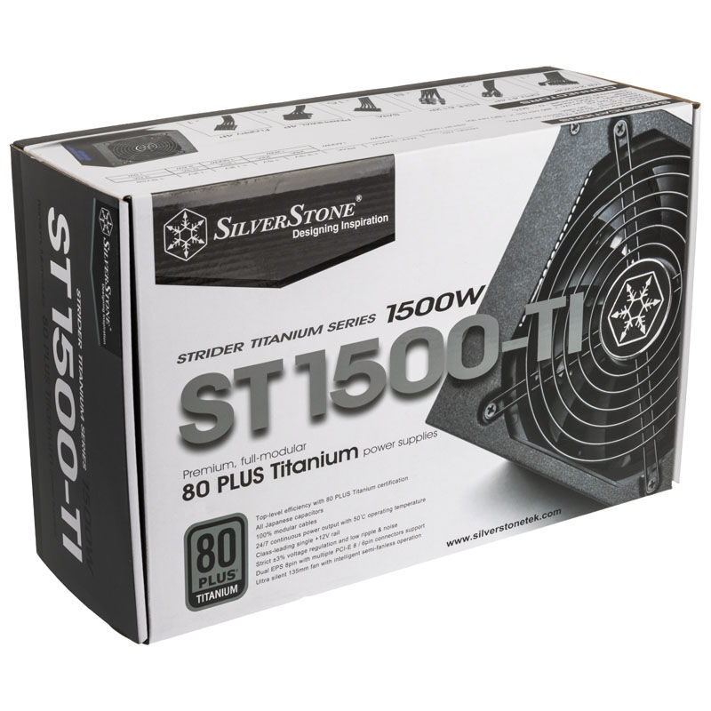 Silverstone SST-ST1500-TI v1.1 power supply 80 PLUS Titanium, modular - 1500 watts