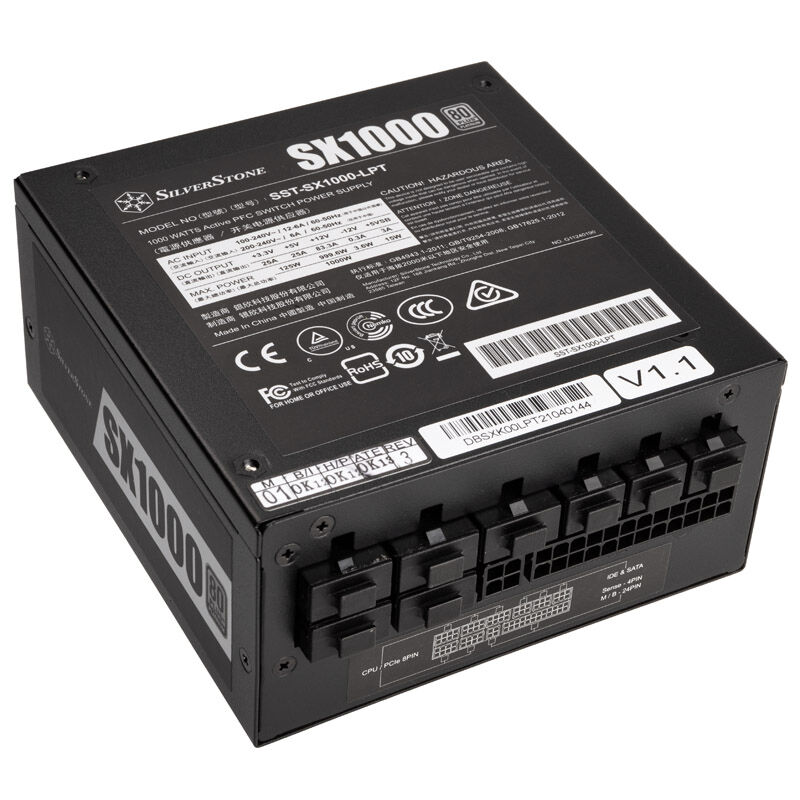 Silverstone SX1000 Platinum power supply, 80 PLUS Platinum, fully modular - 1000 watts