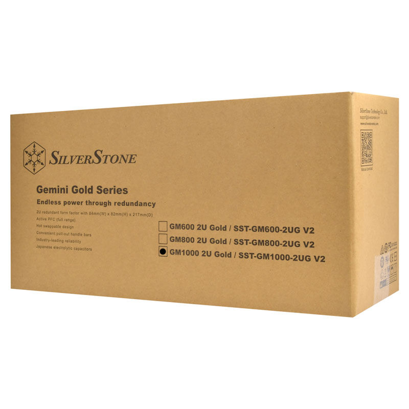Silverstone SST-GM1000-2UG V2 Redundant 2U Power Supply - 1000 watts