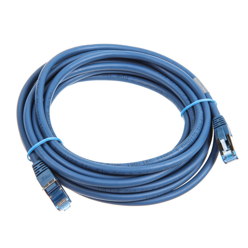 InLine Patchcable Cat.6A, S/FTP (PiMf), 500MHz, blue, 5m