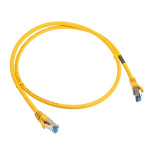 InLine patch cable Cat.6A, S / FTP (PiMf), 500MHz, yellow, 1m