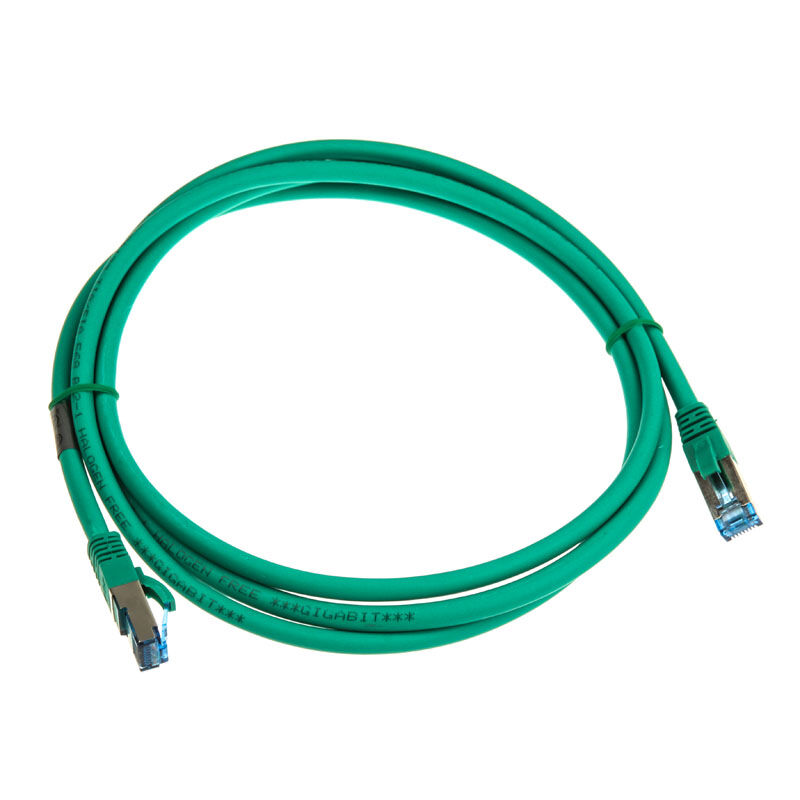 InLine Patch Cable Cat.6A, S/FTP (PiMf), 500MHz, green, 2m