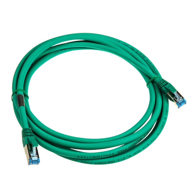 InLine Patch Cable Cat.6A, S/FTP (PiMf), 500MHz, green, 3m