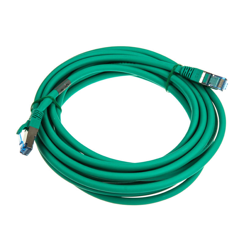 InLine Patch Cable Cat.6A, S/FTP (PiMf), 500MHz, green, 5m