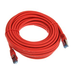 InLine patch cable Cat.6A, S / FTP (PiMf), 500MHz, Red, 10m