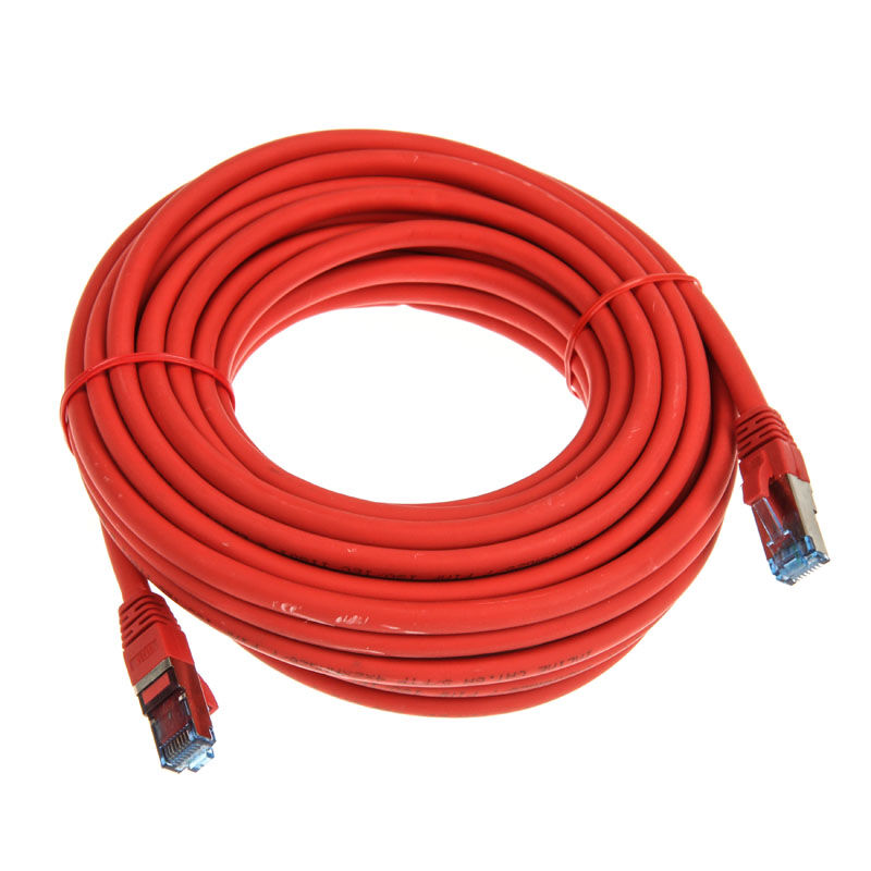 InLine patch cable Cat.6A, S / FTP (PiMf), 500MHz, Red, 10m
