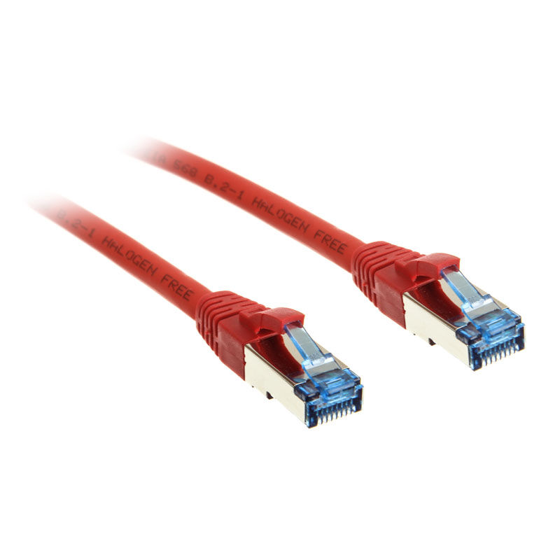 InLine Patch Cable Cat.6A, S/FTP (PiMf), 500MHz, red, 2m