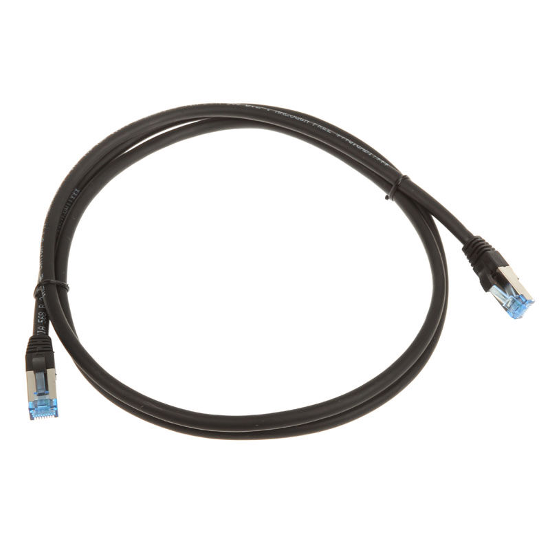 InLine patch cable Cat.6A, S / FTP (PiMf), 500MHz, Black, 1.5m