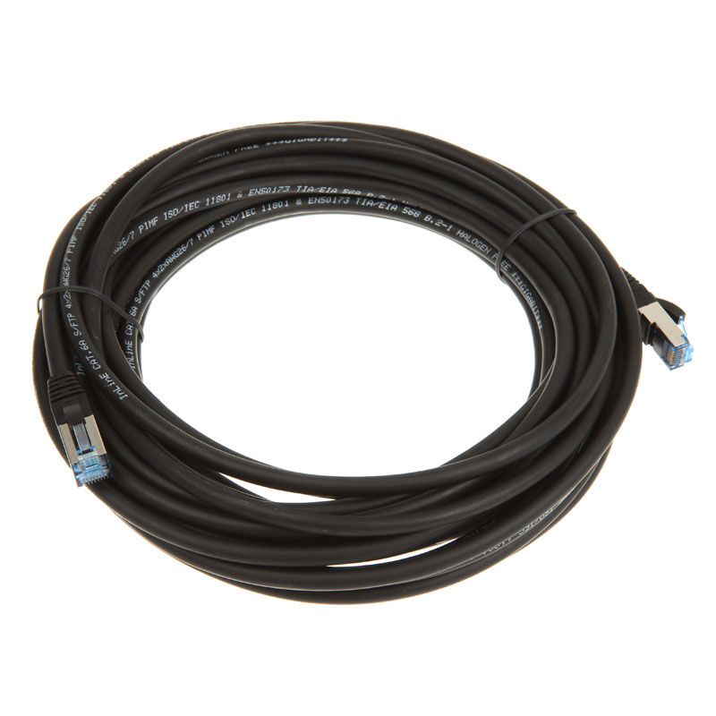 InLine patch cable Cat.6A, S / FTP (PiMf), 500MHz, black, 10m