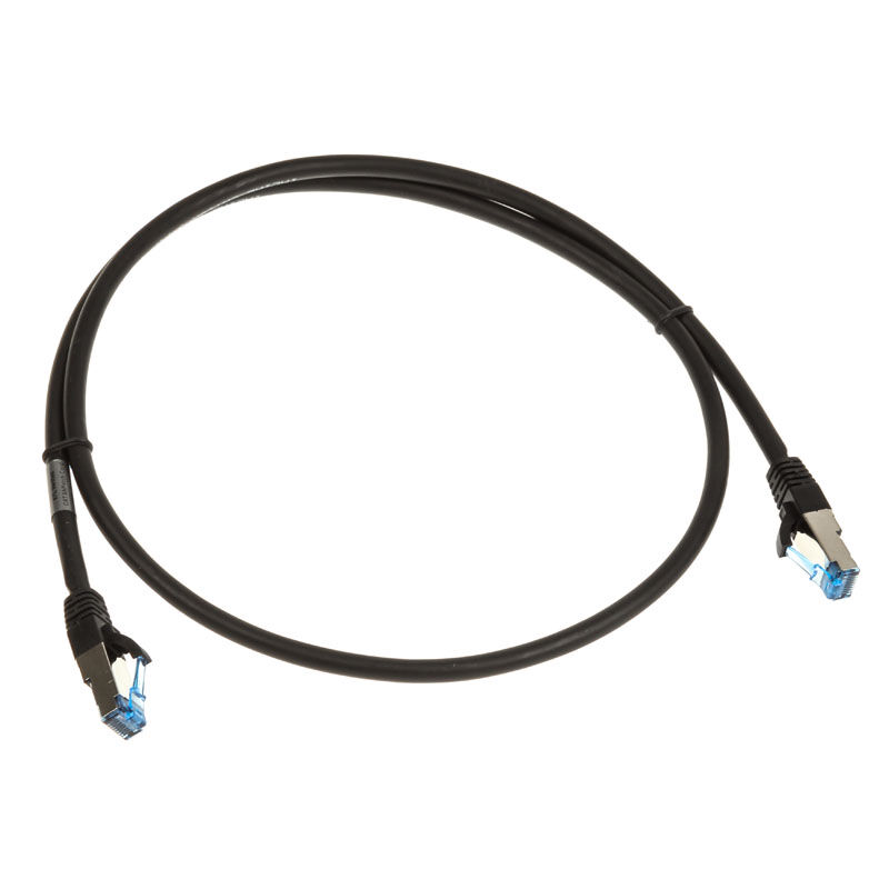 InLine Patch Cable Cat.6A, S/FTP (PiMf), 500MHz, black, 1m