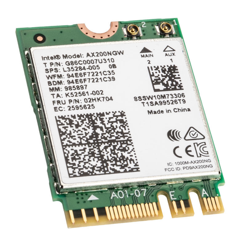 Intel Wi-Fi 6 AX200 vPro, WLAN + Bluetooth 5.0 Adapter - M.2 / A-E-key ...