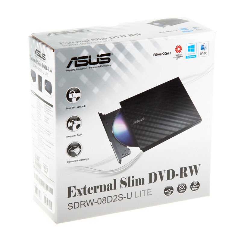 ASUS SDRW-08D2S-U Lite DVD Burner - external, black