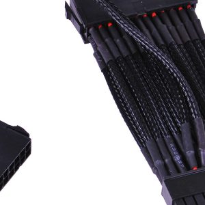 Phobya 24Pin 2-way PSU starting cable - single sleeve - black