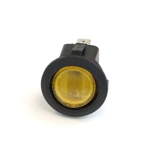 Phobya Round toggle switch - yellow lighting - unipolar ON/OFF black (3 ...