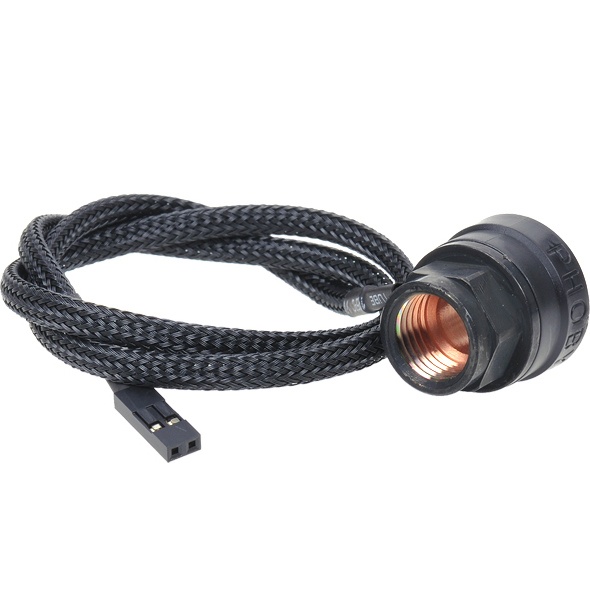 Phobya Temperature Sensor In-line 2x G1 / 4 inner thread – matte black