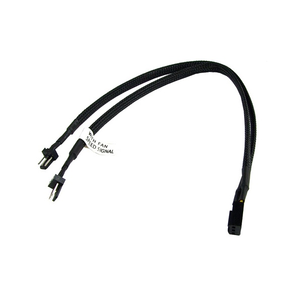 Phobya Y-Cable 3 pin Molex – 2x 3pin Molex 30cm – black