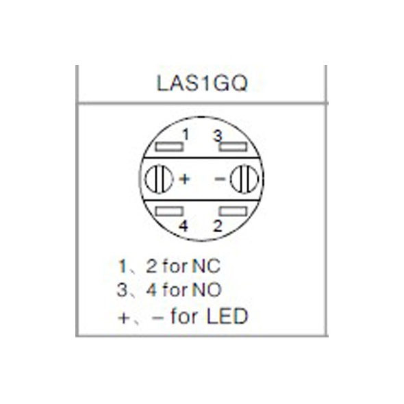 Push-Button 19mm Stainless Steel, Green Lighting, With Screw-On Contact 6pin