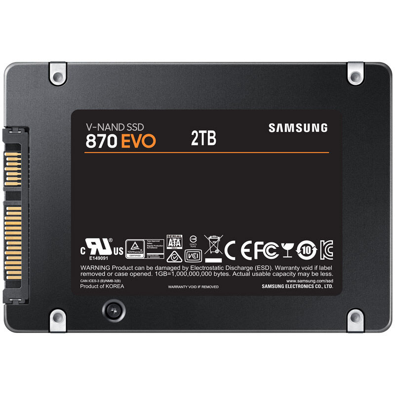 SAMSUNG 870 EVO 2.5 inch SSD, SATA 6G - 2 TB