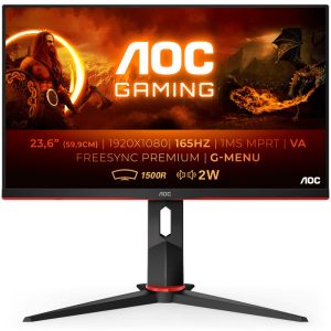 AOC C24G2AE, 59.94 cm (23.6 inch), Curved, 165Hz, FreeSync Premium, VA - DP, HDMI