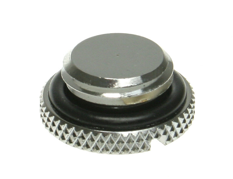 Bitspower Plug 1/4 inch - Flat, Shiny Silver