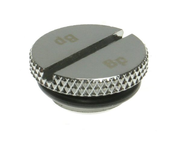 Bitspower Plug 1/4 inch – Flat, Shiny Silver