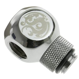 Bitspower TII Adapter 1/4 to 3 x Female 1/4 inch - Rotating, Shiny Silver