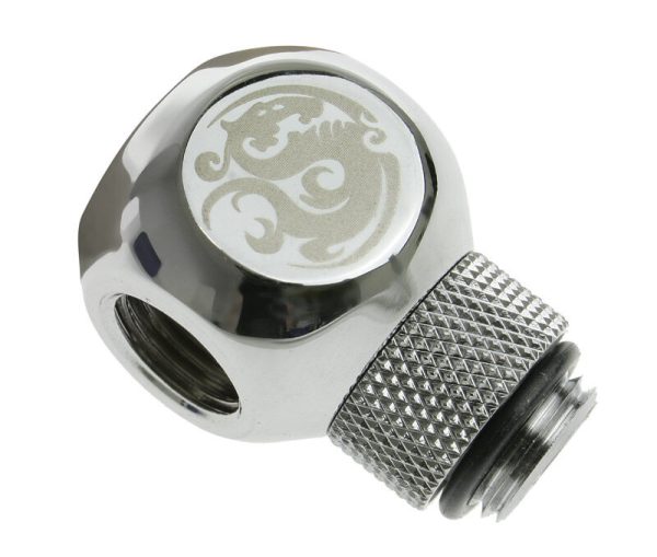 Bitspower TII Adapter 1/4 to 3 x Female 1/4 inch – Rotating, Shiny Silver