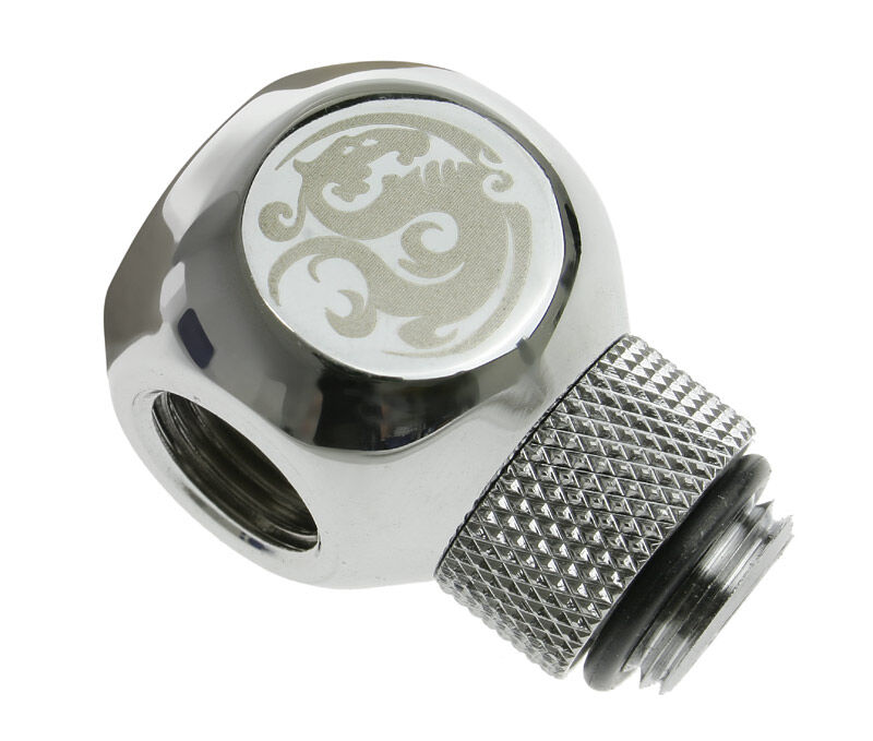 Bitspower TII Adapter 1/4 to 3 x Female 1/4 inch - Rotating, Shiny Silver