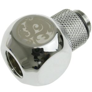 Bitspower TII Adapter 1/4 to 3 x Female 1/4 inch - Rotating, Shiny Silver