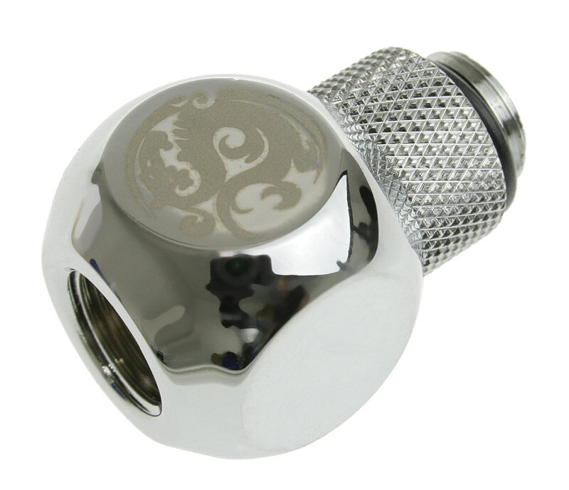 Bitspower TII Adapter 1/4 to 3 x Female 1/4 inch - Rotating, Shiny Silver