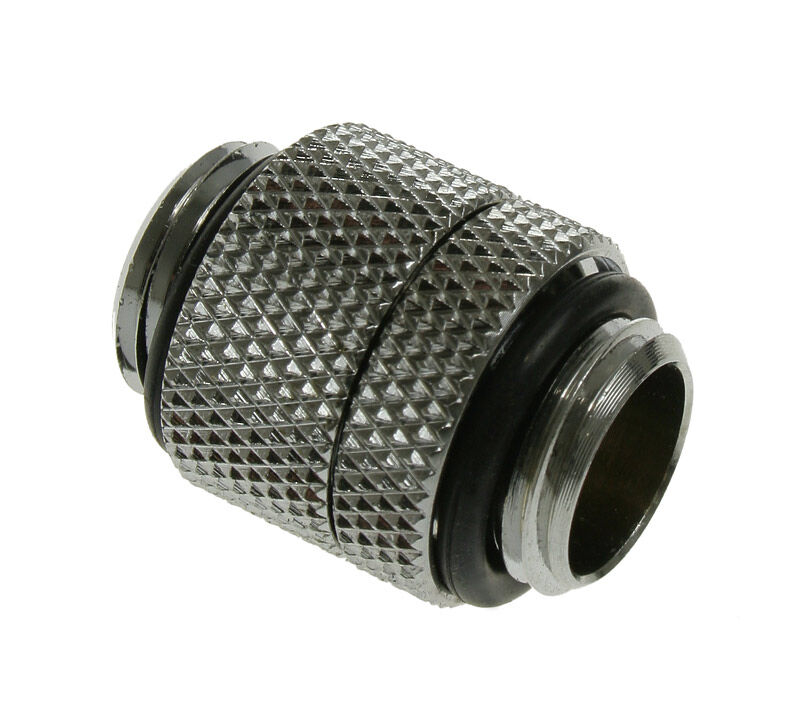 Bitspower Adapter 2x 1/4 inch - Rotating, Shiny Silver