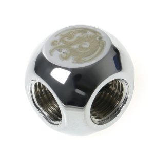 Bitspower T-Adapter 3x Female 1/4 inch - Shiny Silver