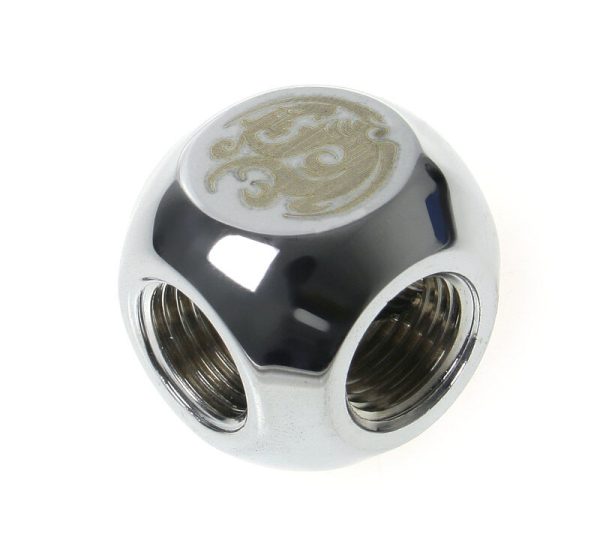 Bitspower T-Adapter 3x Female 1/4 inch – Shiny Silver