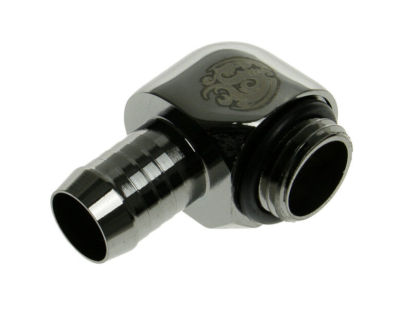 Bitspower Fittings Angle 1/4 inch to 10mm ID - Shiny Black