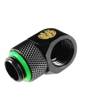 Bitspower Angle 1/4 inch to Female 1/4 inch Rotatable - Matt Black : image 1