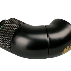 Bitspower Angle 1/4 to Female 1/4 Inch - 2 Rotating, Matt Black